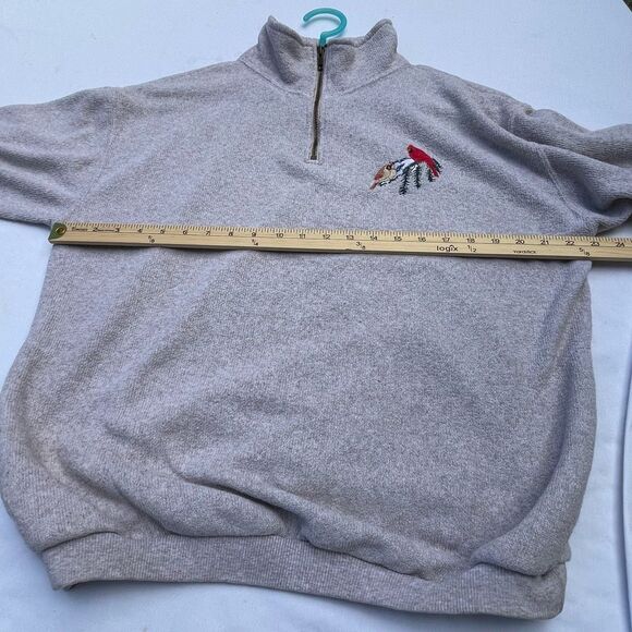 Vintage  Artisans Sunshein Designs  size L embroidered cardinal ( measured) grey - Picture 6 of 9